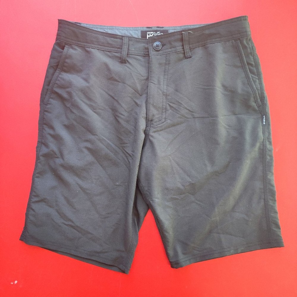 O'Neill Hybrid short very dark gray men's size 32